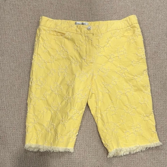 ***SOLD*** Chanel Logo Broderie Anglaise Bermuda Shorts - Picture 2 of 6